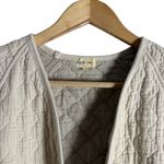 Donni Cream Quilted Long Sleeve Oversized Jacket Size Small Photo 4