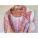 Anthropologie Floreat Effie Kimono Wrap Jacket XS S Patchwork Floral Bell Sleeve Photo 3