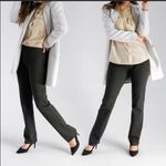 Betabrand - Dress Pant Yoga Pants Straight Leg Classic Charcoal Business Career Photo 1