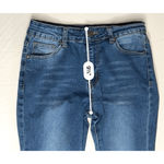 Bamboo  Flare Mid Rise Split Leg Blue Jean‎ sz 13 Hipster 90s Throwback Photo 5