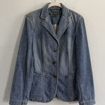 Lauren Jeans Co. Ralph Lauren Vintage Denim Blazer Jacket Blue Size M Photo 0