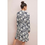 Anthropologie  Conversations Colloquial Long Sleeve Shirtdress 0 Abstract Art Photo 3