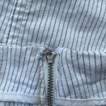 Free People Pinstripe Mini Skirt Size 2 | White & Black High Waisted Cotton Blend | Y2K Core Photo 4