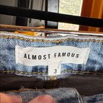Almost Famous NWT  Juniors' Checkered Cutoff Shorts Medium Wash Size 3 Photo 7