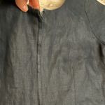 Ellen Ashley Vintage 90s Black 100% Linen Short Sleeve Zip Back Sheath Dress 10 Photo 5