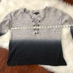 American Eagle  Ombré Grey Sweater Lace Up Photo 4