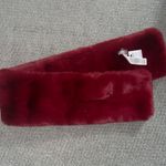 Chico's NWT $70 faux fur women's pull through scarf cranberry winter Photo 2