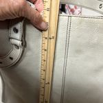 Kate Landry Cream Leather Shoulder Bag with Studded Straps made in Italy Photo 7