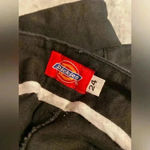 Dickies  Black Cotton Spandex Mini Skirt Back Slit Button Front Plus Size 24 Photo 7