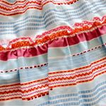 NWT Small Abstract Striped Floral Smock Dress Blue Pink Orange Cotton Blend Photo 6