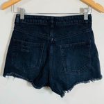 Wild Fable  Black Distressed Raw Hem High Rise Shorts Women's Size 00 Photo 4