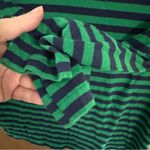 Ralph Lauren Vintage  Sport Shirt Womens Lg Kelly Green Striped 3/4 Sleeve Preppy Photo 3