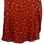 Liverpool NEW  Rust and White Polka Dot Long Sleeve Button Up Blouse Size M Photo 6