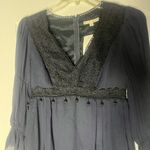 Nanette Lepore  Midnight Blue Dress with Lace Accents Photo 5