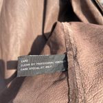 Liz Claiborne Vintage Genuine Suede Leather Dark Brown Oversized Shirt Jacket Western Cowgirl Photo 3