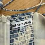 Reformation  - Kourtney Floral Sleeveless Midi dress in Blue & White Photo 2