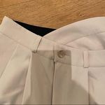 ELF Seoul High Waist Wide Leg Cross Over Front Pants in Cream Color Photo 3