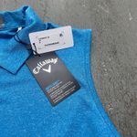 Callaway  Women's Opti-Dri Coral Blue Sleeveless 1/4 Zip Golf Polo Shirt Size M Photo 1