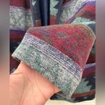 Julia Klein Aztec Print Blue Multi Blazer Women’s M Cotton Blend Shoulder Pads Size M Photo 7