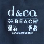 DENIM & CO BEACH NWOT Ruched Waist Bikini Bottoms Size 14 Black Draped Coverage Photo 2