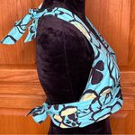 ZARA Floral Print Draped Hem Halter Tie Back Cropped Top Size Medium 3067/045 Photo 9