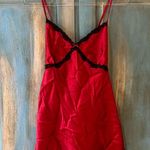 Red Lace Trim Slip Dress Size L Photo 6