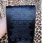 Norma Kamali Cocoa Animal Surplice Faux Wrap Stretch Jersey Dress Large Photo 5