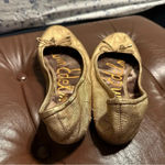 Sam Edelman Gold Leather Ballet Flats Size 6 Photo 6