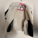 Abercrombie & Fitch Cropped Vegan Leather Sherpa Jacket size M oversized fit Photo 8