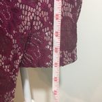 Bailey blue NWT Max + Ash Burgundy Metallic Lace Mini Dress Photo 6