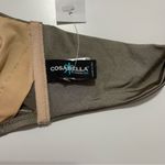 Cosabella Triangle Halter Bikini Top M Metallic Tuxedo Style NWT Minimalist Photo 2