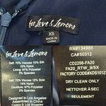 For Love & Lemons  Lula Mini Dress Navy Polka Dot Ruched Chiffon Silk Party XS Photo 9