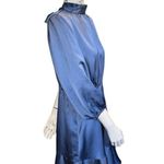 VICI  Call me Angel textured blue satin mini dress in denim blue, Size M, Photo 2