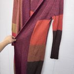 Chico's Chico’s Warm Multicolor Long Open Cardigan Sweater Duster Abstract Autumn 0/S/4 Photo 1