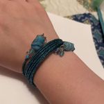 Women’s Stretchy Spiral Bracelet Beaded Blue Photo 7