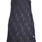 None Black Mockneck Lingerie Lace Slip Dress Size: S/M Photo 0