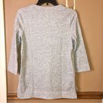 Chico's Chico’s V Neck‎ 3/4 Sleeve Sweatshirt Heather Grey 0 Photo 1