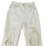 PacSun  '90s Boyfriend Jeans Distressed Women's 28 Cream 100% Cotton Rigid‎ Denim Photo 2