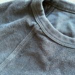 Everlane Black  French Terry Crew Neck Sweatshirt Photo 4
