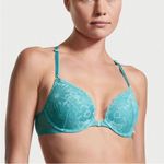 Victoria's Secret Victoria’s Secret Sexy Tee Lace Push-Up T-Back Bra front clasp 32C teal blue Photo 0
