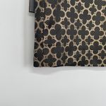 New Bitten Women's Geometric Mob Wife Night Out Black Gold Mini Skirt Size 10 Photo 3