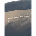 Joy Chen Women's Black Brown Suede Leather Round Toe Heeled Tall Boots Size 7 Photo 5