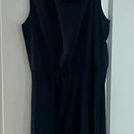 Navy high neck midi dress NWT one shoulder ish Black Size M Photo 0