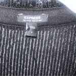 EXPRESS Relaxed Portofino Black Sequin Button-Up Blouse Size Small Photo 5