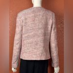 Tahari ASL Metallic Boucle Jacket Light Pink Size 12 Photo 5