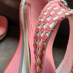 Bebe NIB  Sport Sandals Dance Fever Wedge Thong Sandals Flip Flops Coral White 8 Photo 11