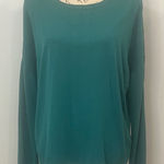 Garnet Hill silk cotton lightweight sweater rolled hem M Photo 0