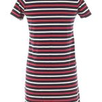 Tommy Hilfiger Women's Horizontal Striped Short Sleeve Tee Shirt Dress w/Vents-M Photo 1