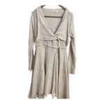 Umgee Embellished Knit Wrap Dress Cardigan Style Natural Size S Photo 2