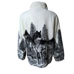 Vintage Glacier Gear Outdoor Faux Fur Zip Front Jacket, Sz M White Size M Photo 1